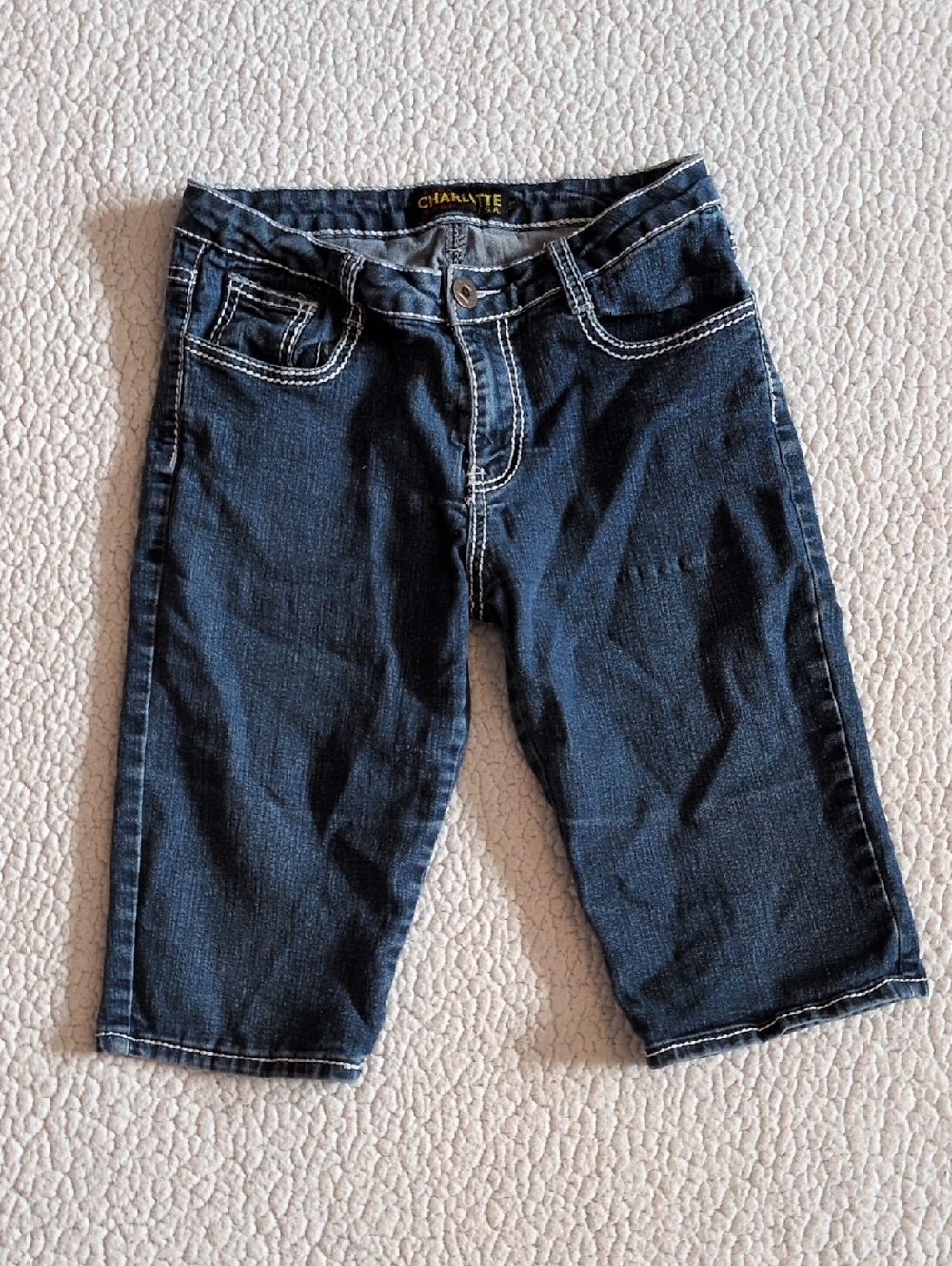 Vintage Y2K Charlotte USA Cotton Blend Denim Jean Bermuda Shorts Indie Sleeze